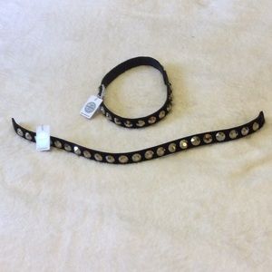 Swarovski beadedCuff necklace and wrap bracelet, brand new with tags